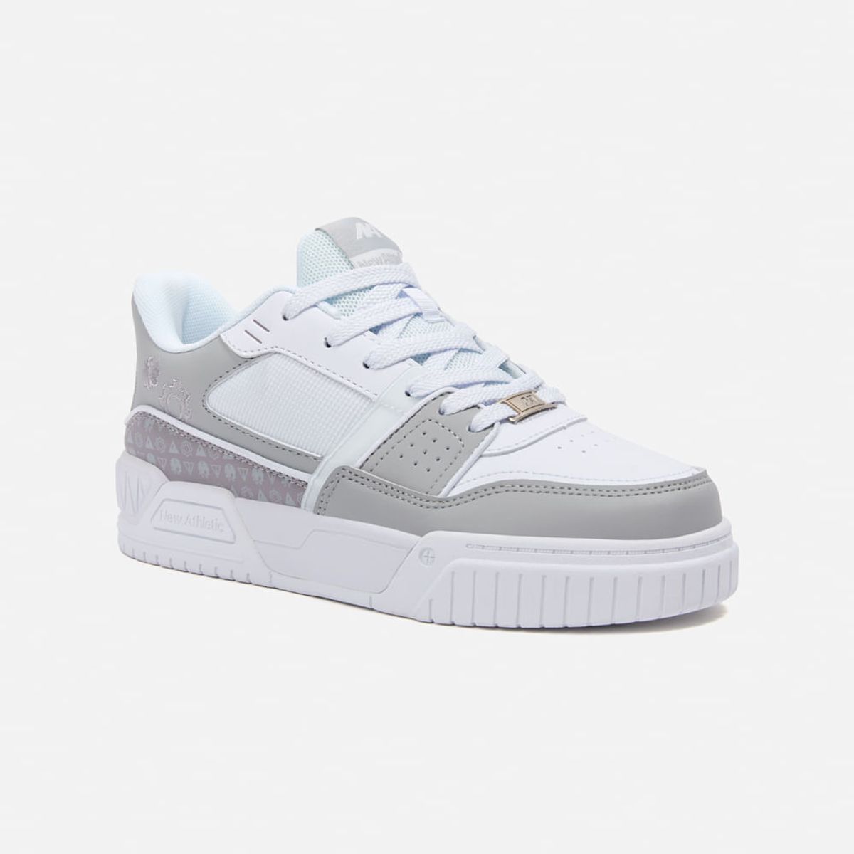 NEW ATHLETIC - Zapatillas New Athletic Skateboarding Square100 Blanco Con Gris Mujer