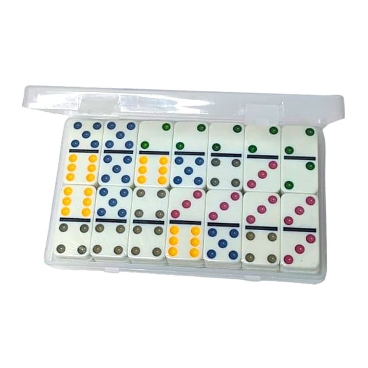 GENERICO - Domino Doble 6 De 28 Piezas Fichas Junior TRANSPARENTE