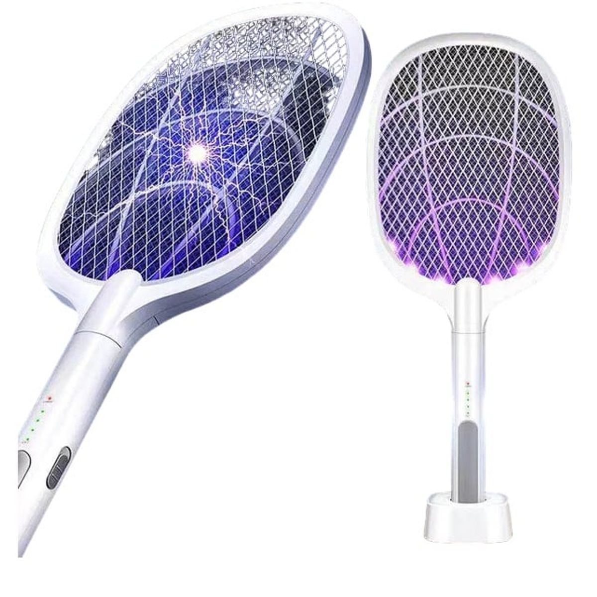 GENERICO - RAQUETA ELÉCTRICA RECARGABLE MATA MOSCAS E INSECTOS