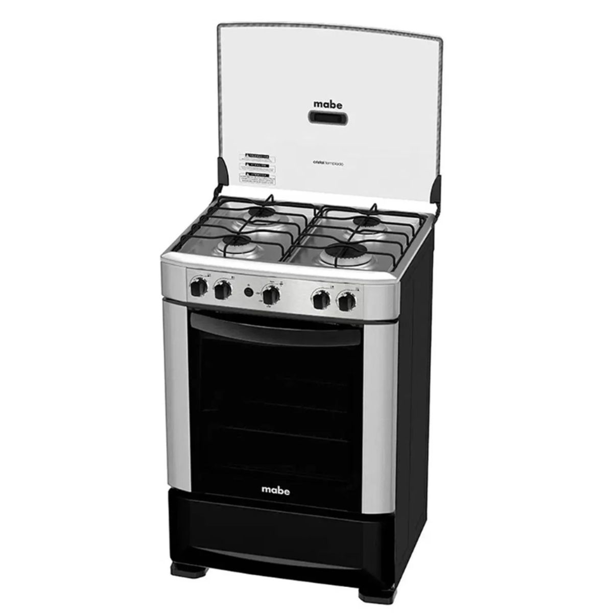MABE - COCINA A GAS GLP MABE 4 QUEMADORES CMP6014AG0 SILVER + Válvula para Gas