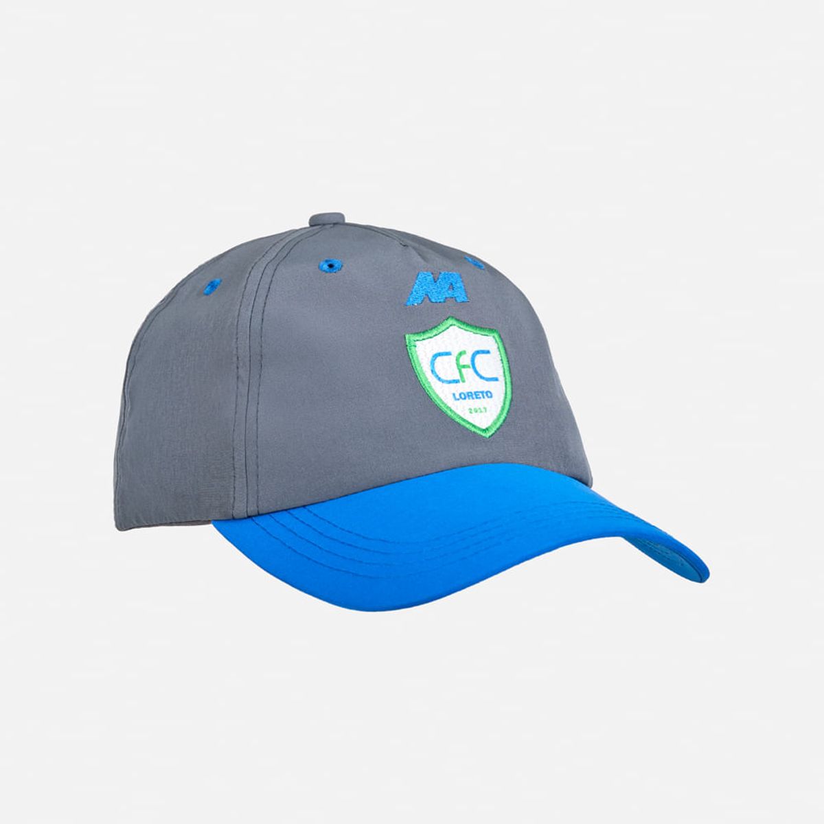 NEW ATHLETIC - Gorra Comerciantes FC 2025 Gris Con Turquesa Unisex