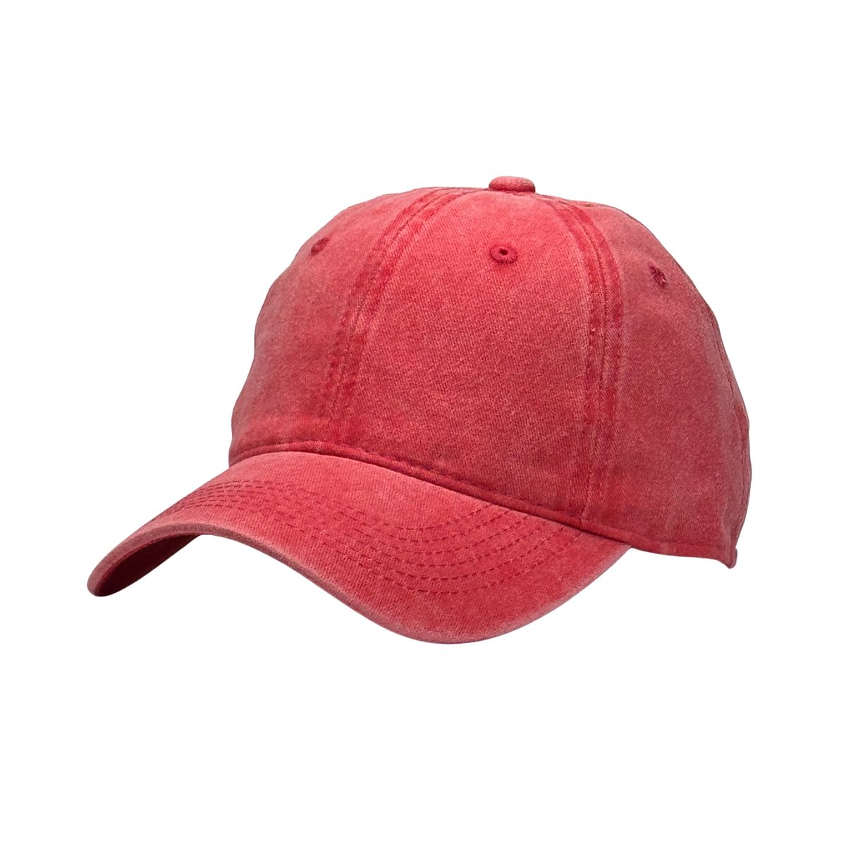GENERICO - Gorra Casual Vintage Roja Unisex con Ajuste Regulable