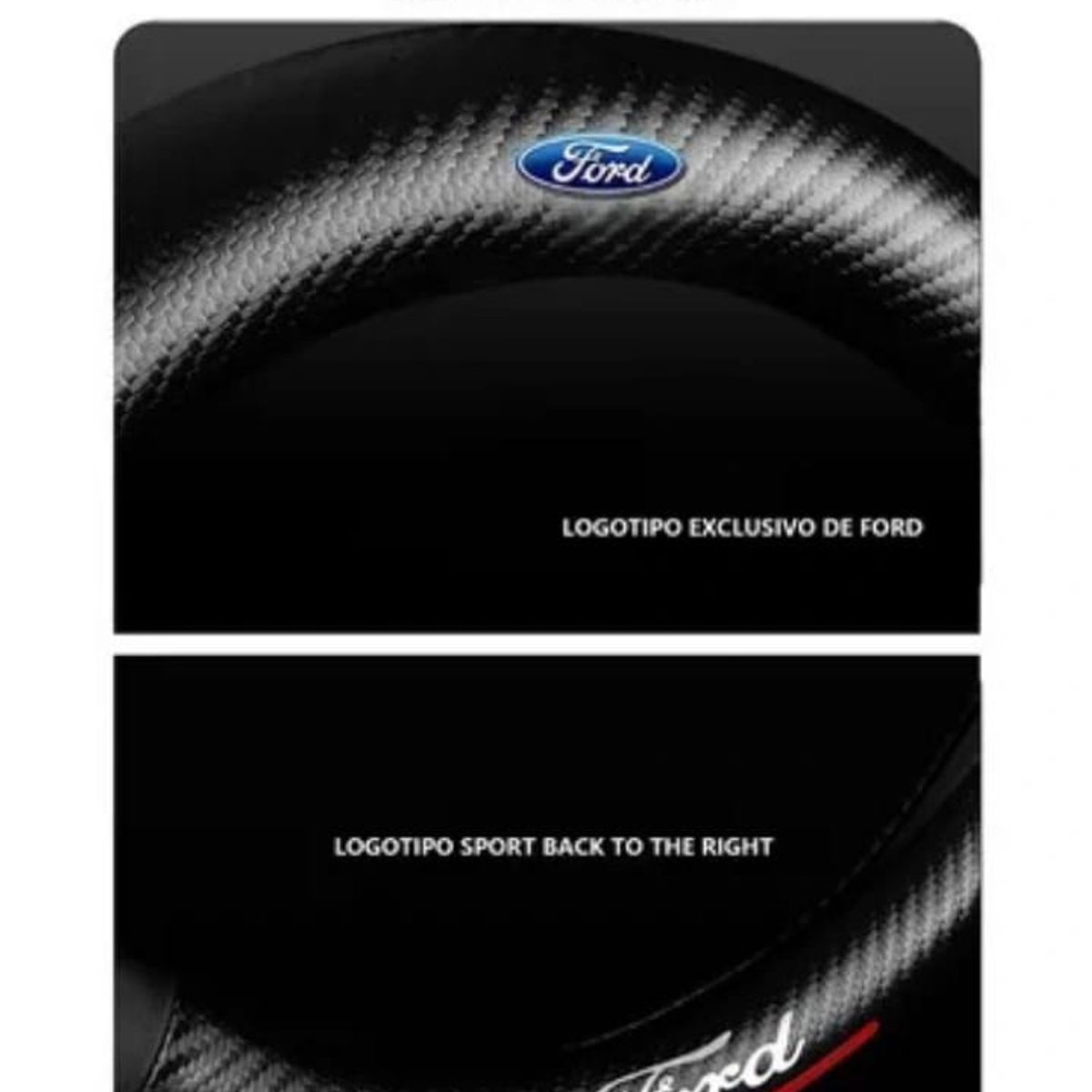 GENERICO - Funda de Volante De Timon Para Ford Ranger Fibra De Carbono