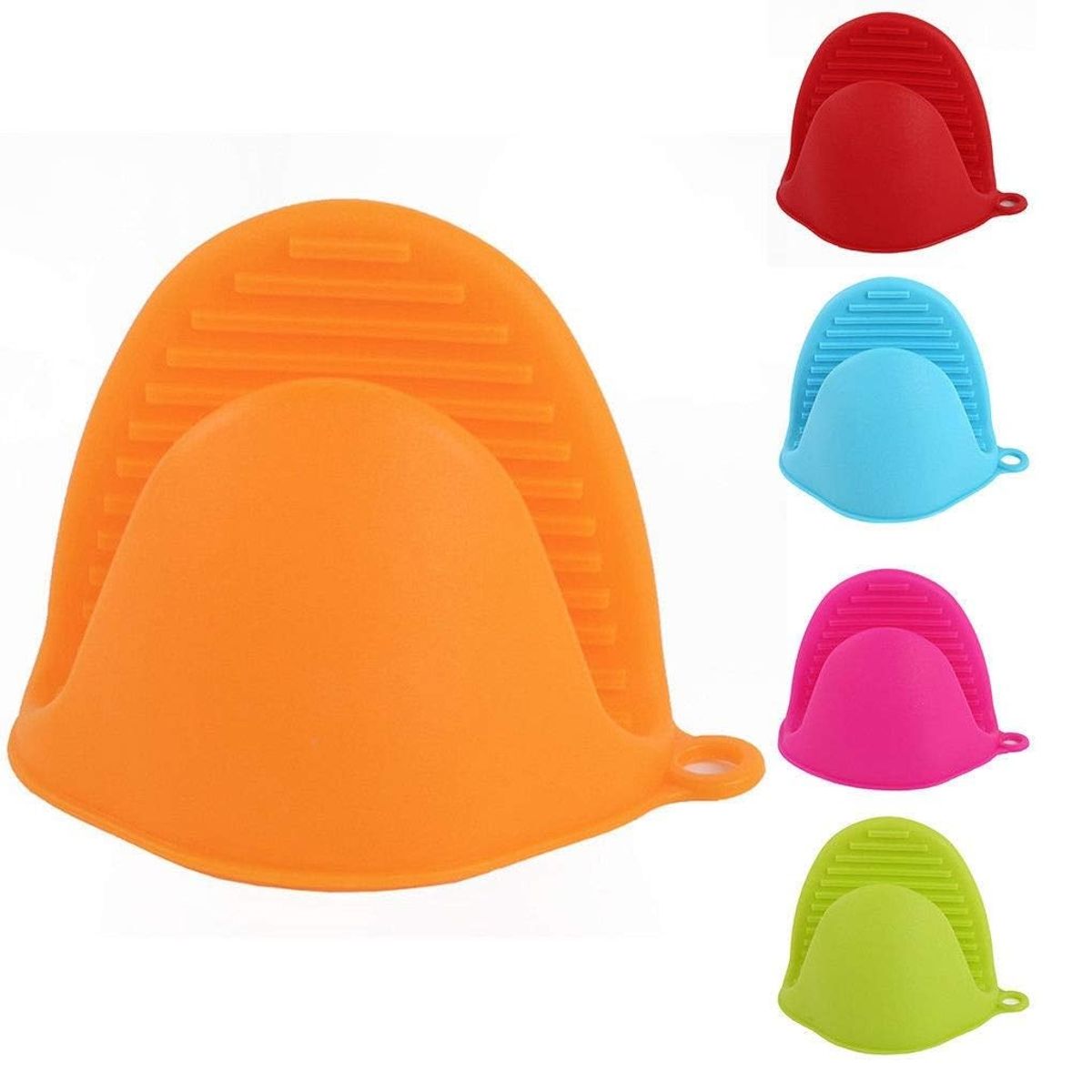 GENERICO - GUANTES NARANJA DE HORNO DE GOMA PARA COCINA DE COCINA