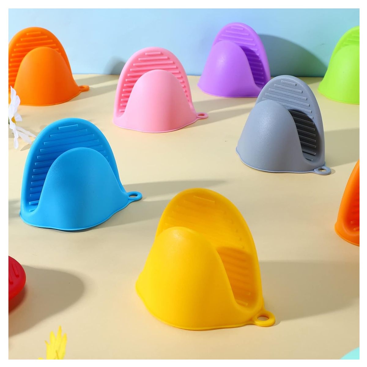 GENERICO - GUANTES PARA HORNO ANTIQUEMADURAS DE SILICONA CELESTE