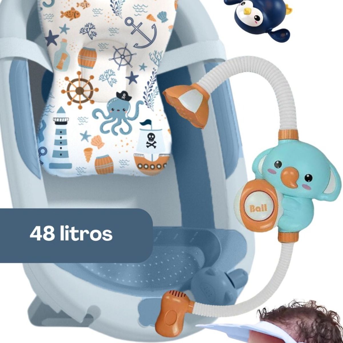 GENERICO - Bañera Plegable Aquabu de 48 Litros