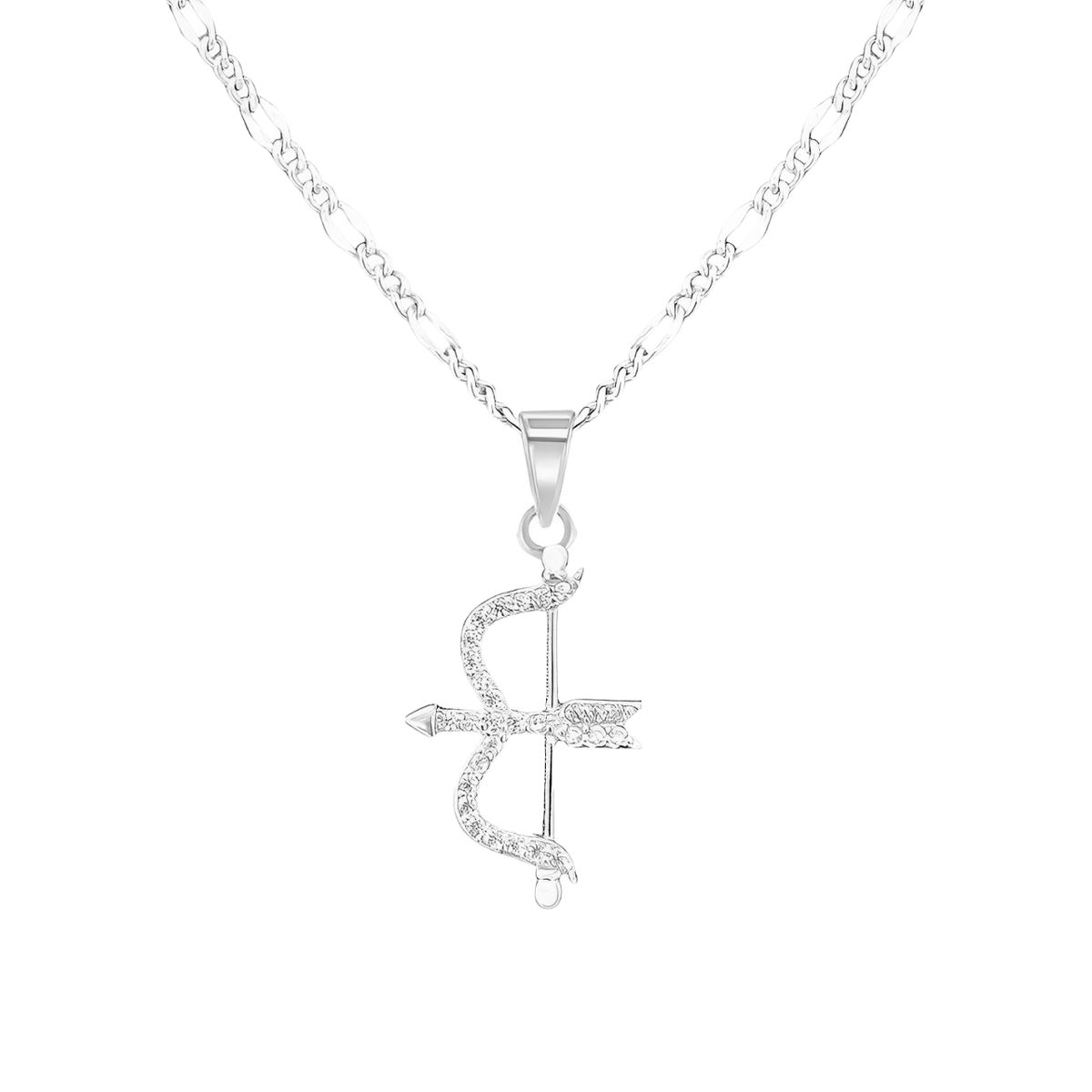 KARMY - Collar Mujer Flecha Arco Cupido Regalo Novia Joya Plata 925