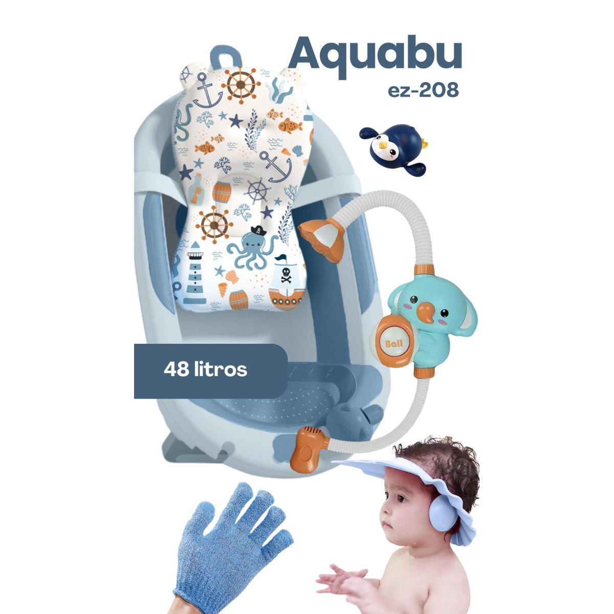 GENERICO - Bañera Plegable Aquabu de 48 Litros