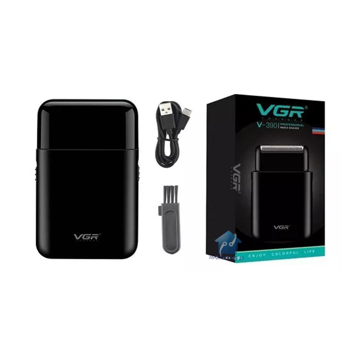 GENERICO - Afeitadora Vgr V-390 Mini Shaver  Recargable Negro