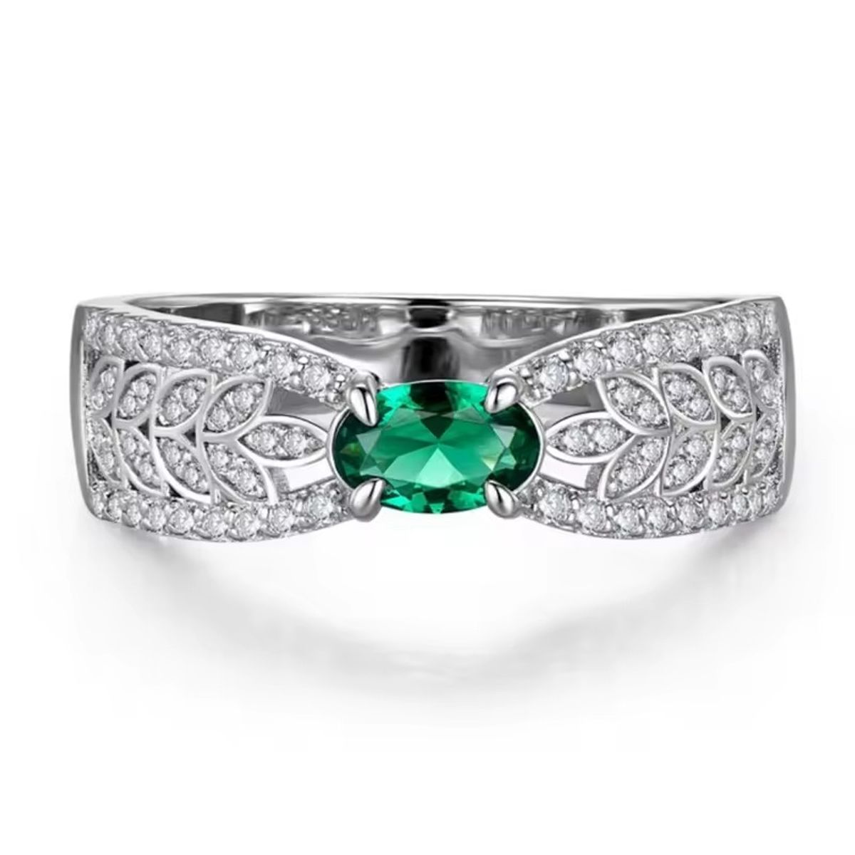 LA TIENDA 88 JOYAS Y ACCESORIOS - La Tienda 88 - Anillo De Luxe Cristales Mujer Bañado en Oro - Verde