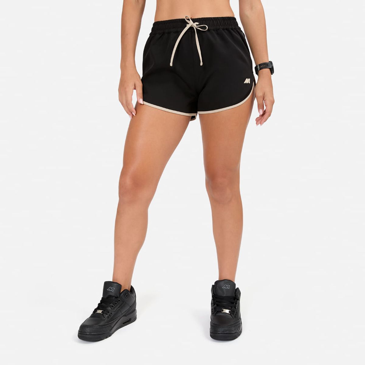 NEW ATHLETIC - Short New Athletic Briana Negro Con Blanco Mujer
