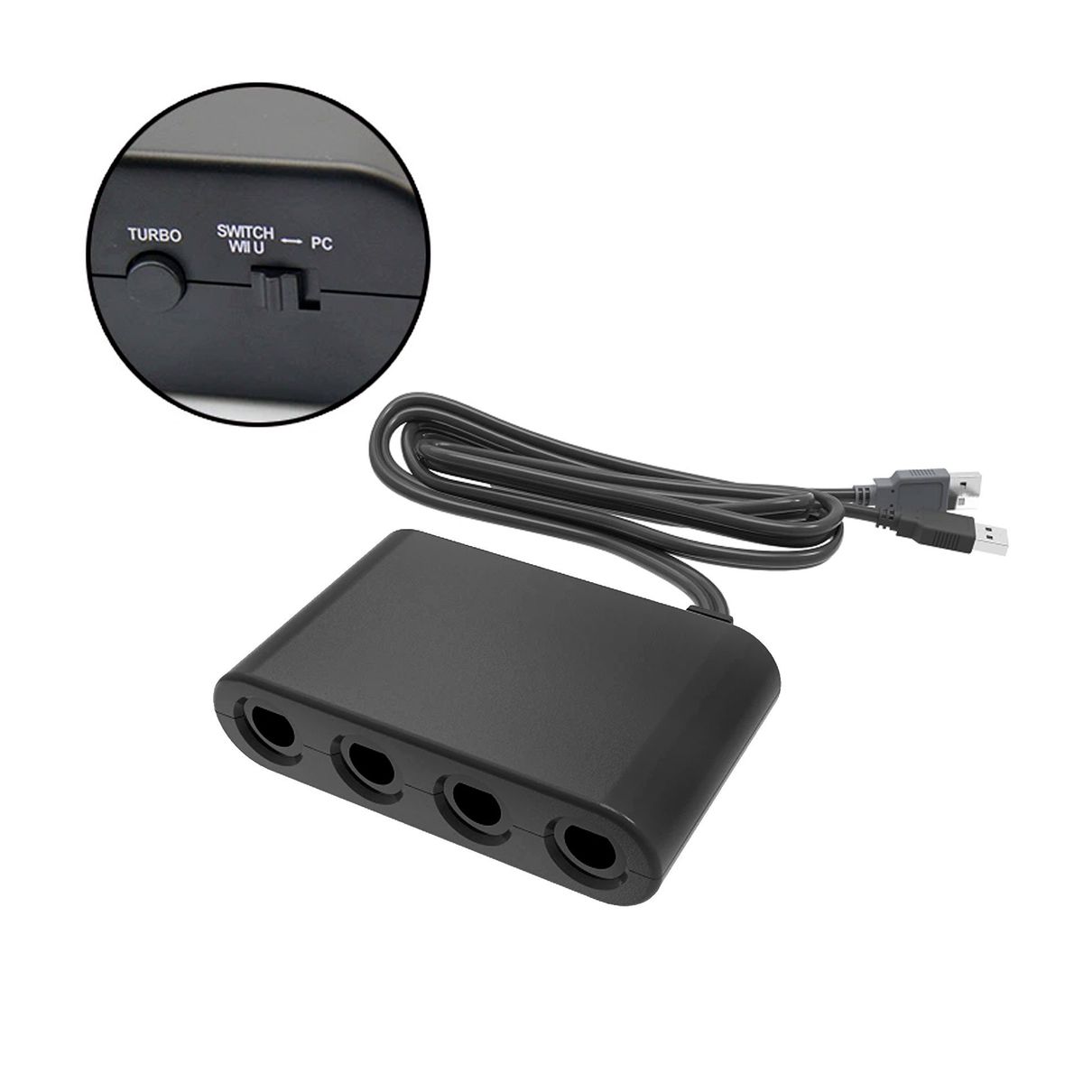 GENERICO - Adaptador de Mandos de Gamecube Para Nintendo Switch PC WiiU