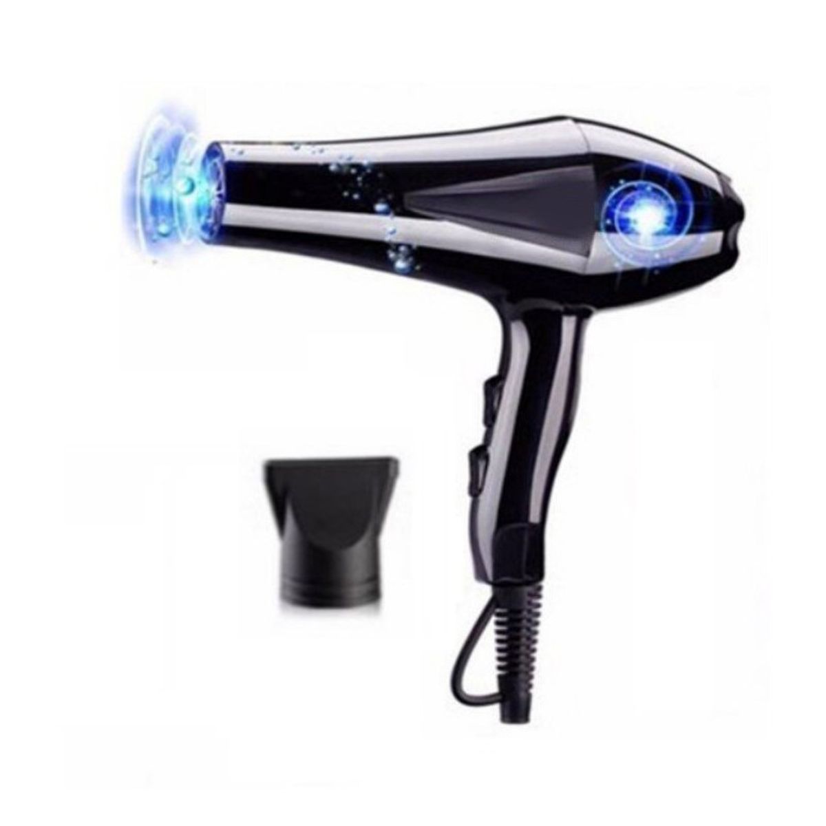 GENERICO - Pack Secadora Cabello 5000 Watts Hawareen + Plancha Rozia Negra