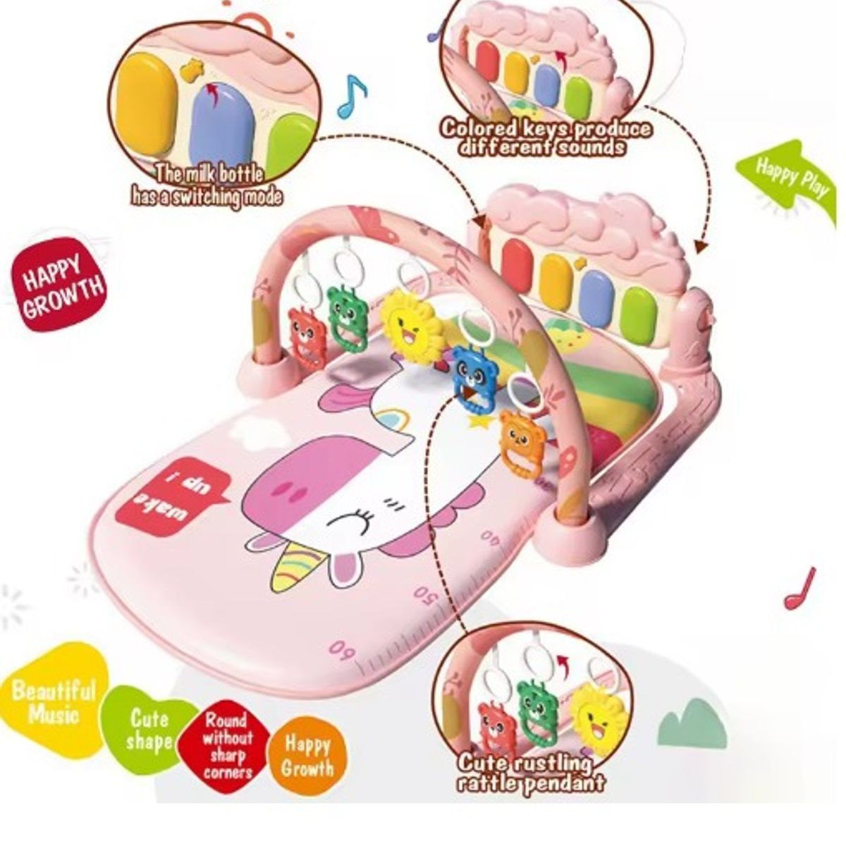 GENERICO - Gimnasio Piano Para Bebé con luces y música