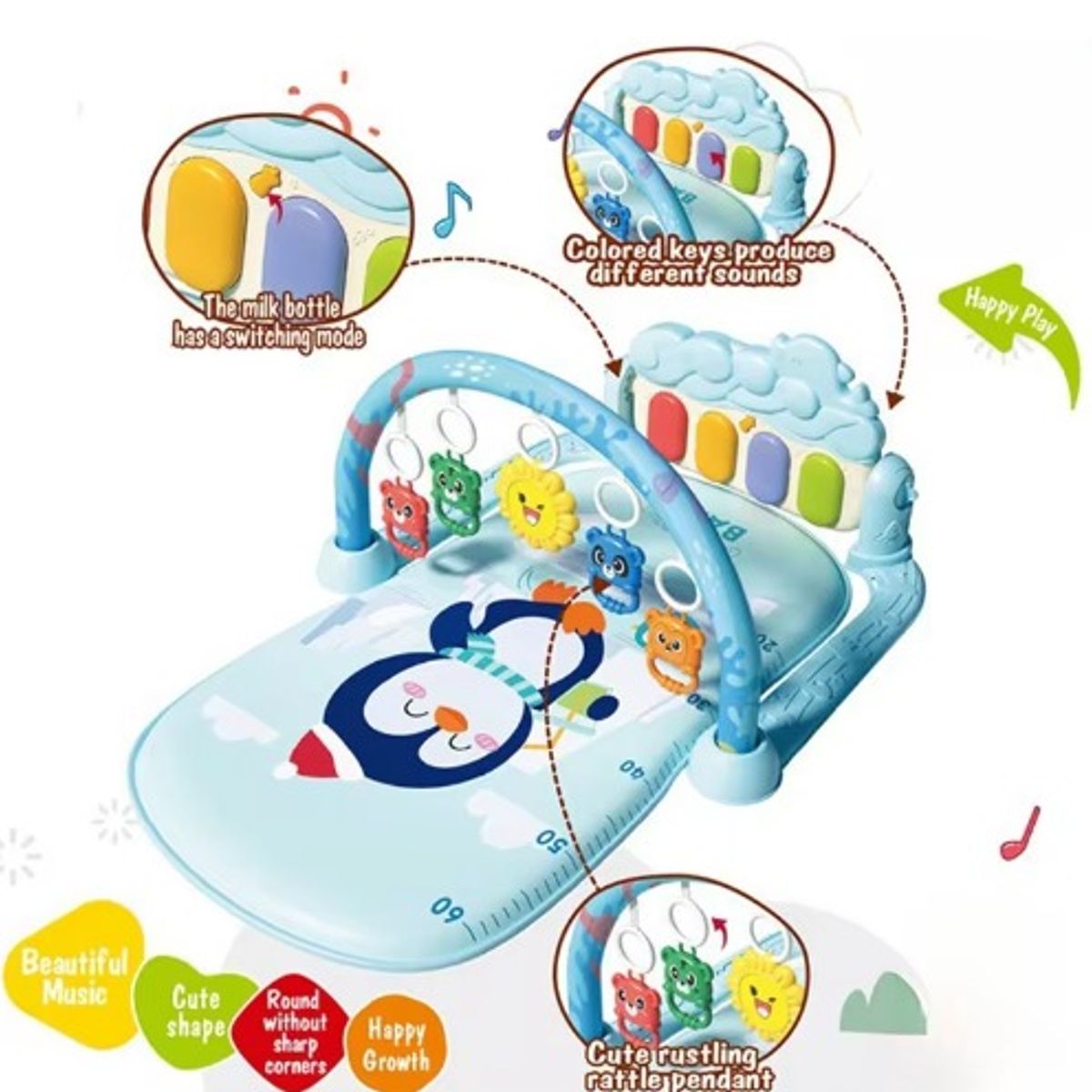 GENERICO - Gimnasio Piano Para Bebé con luces y música