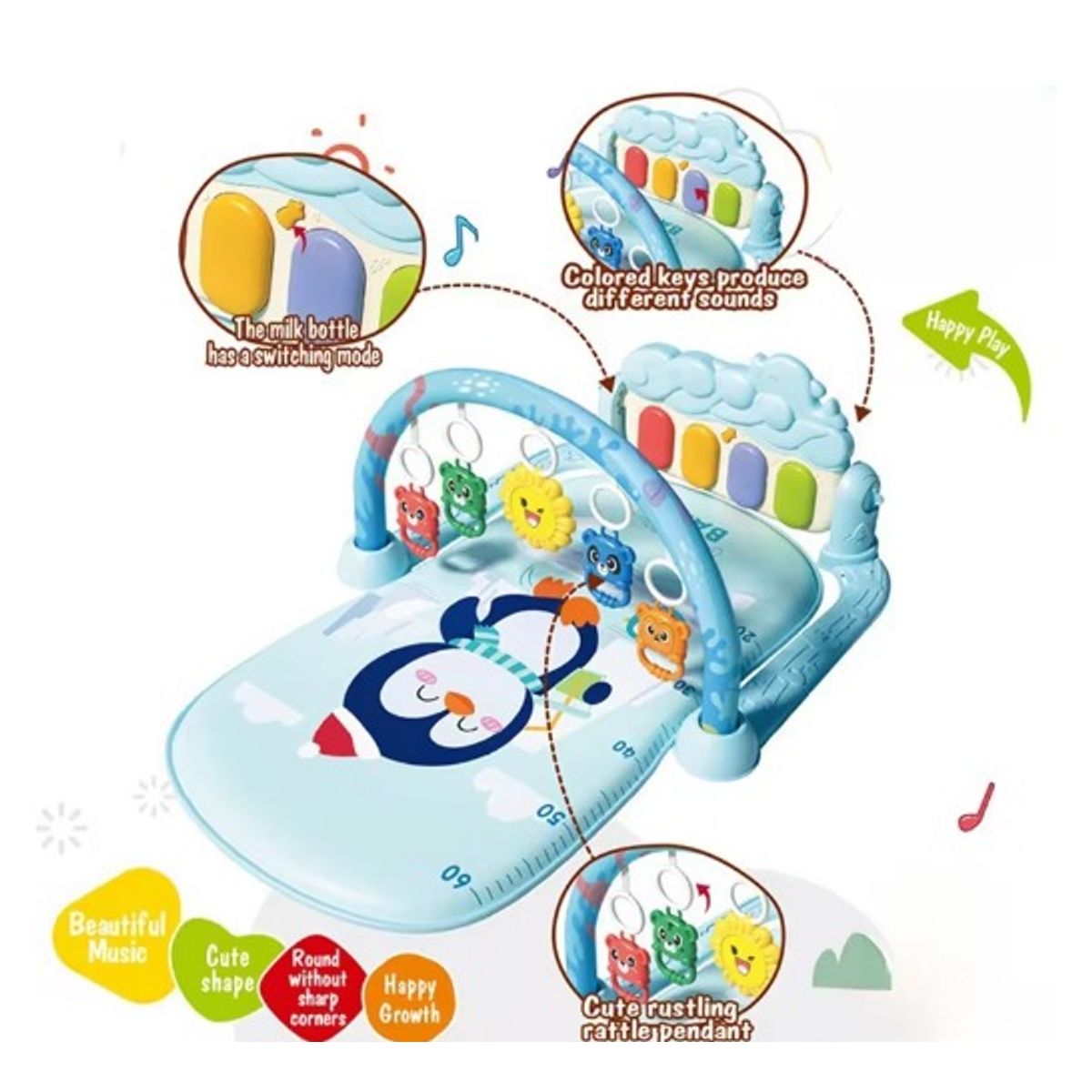 GENERICO - Gimnasio Piano Para Bebé con luces y música