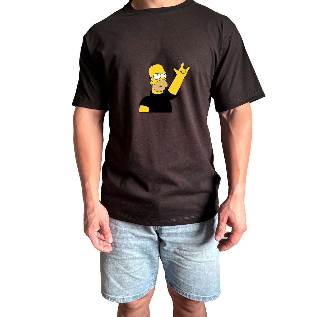 GENERICO - Polo Hombre Homero Simpson - Negro