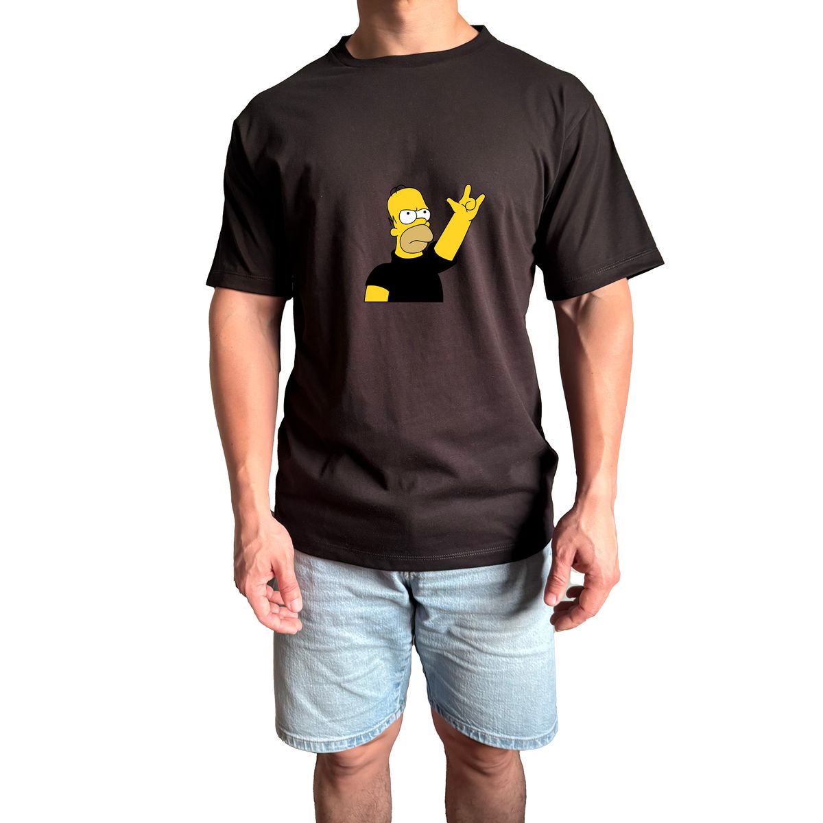 GENERICO - Polo Hombre Homero Simpson - Negro