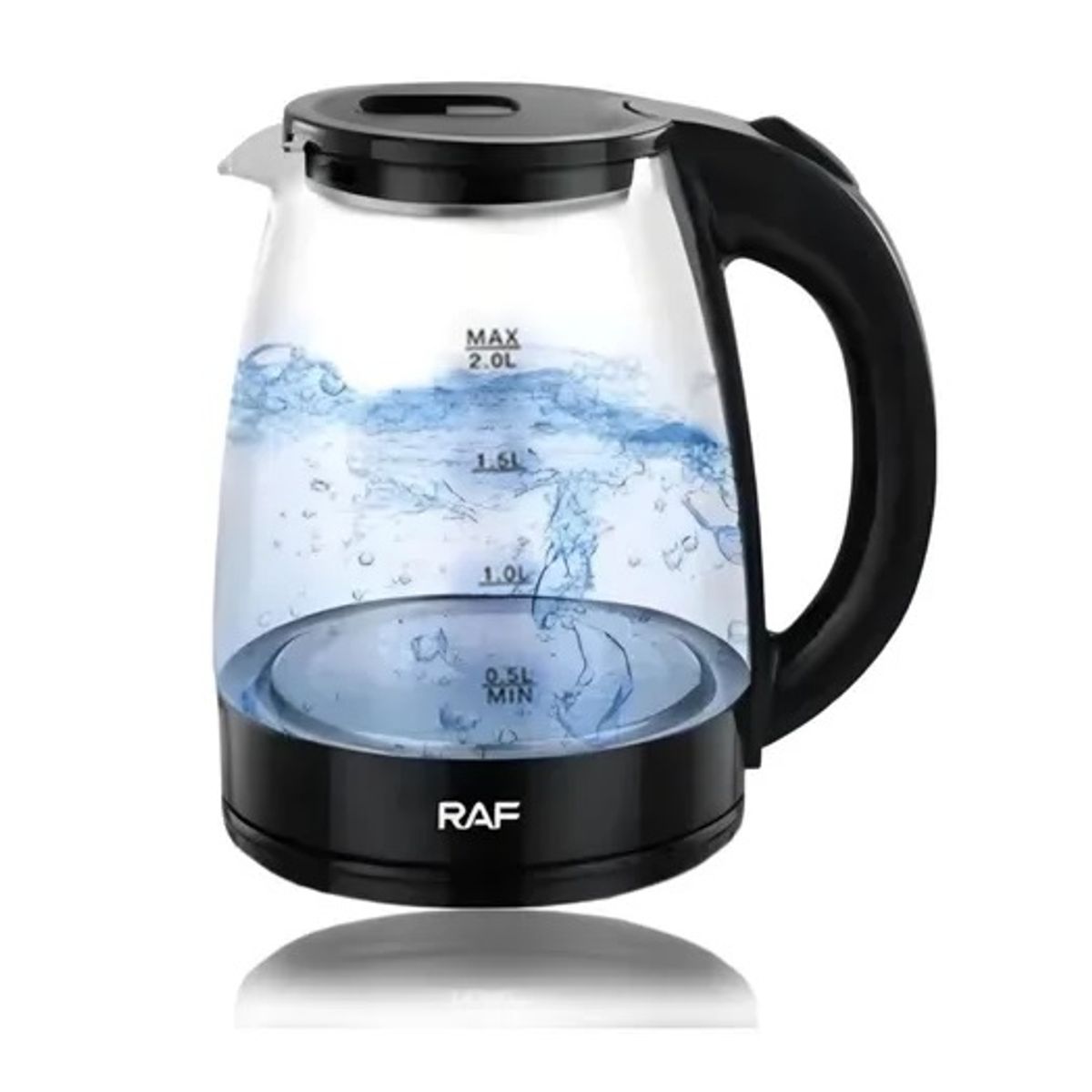 RAFF - HERVIDOR ELECTRICO DE 2 LITROS RAF VIDRIO R.7201B