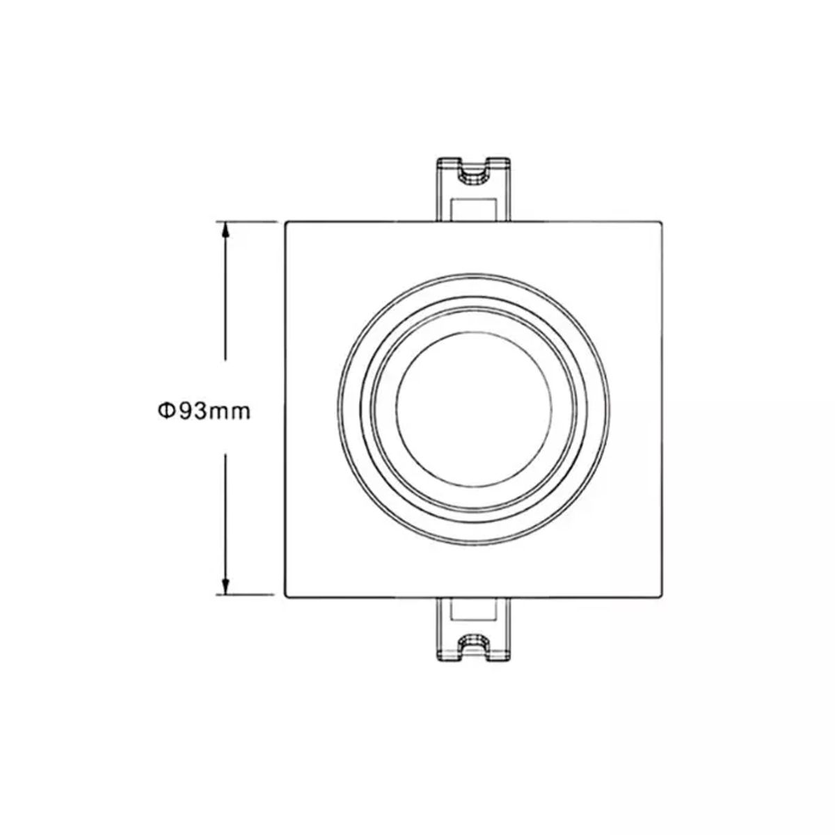 GENERICO - Spot Empotrable Cuadrado