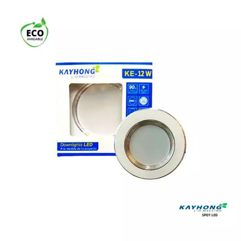 GENERICO - Spot Led 12W  Luz Blanca Base Blanca