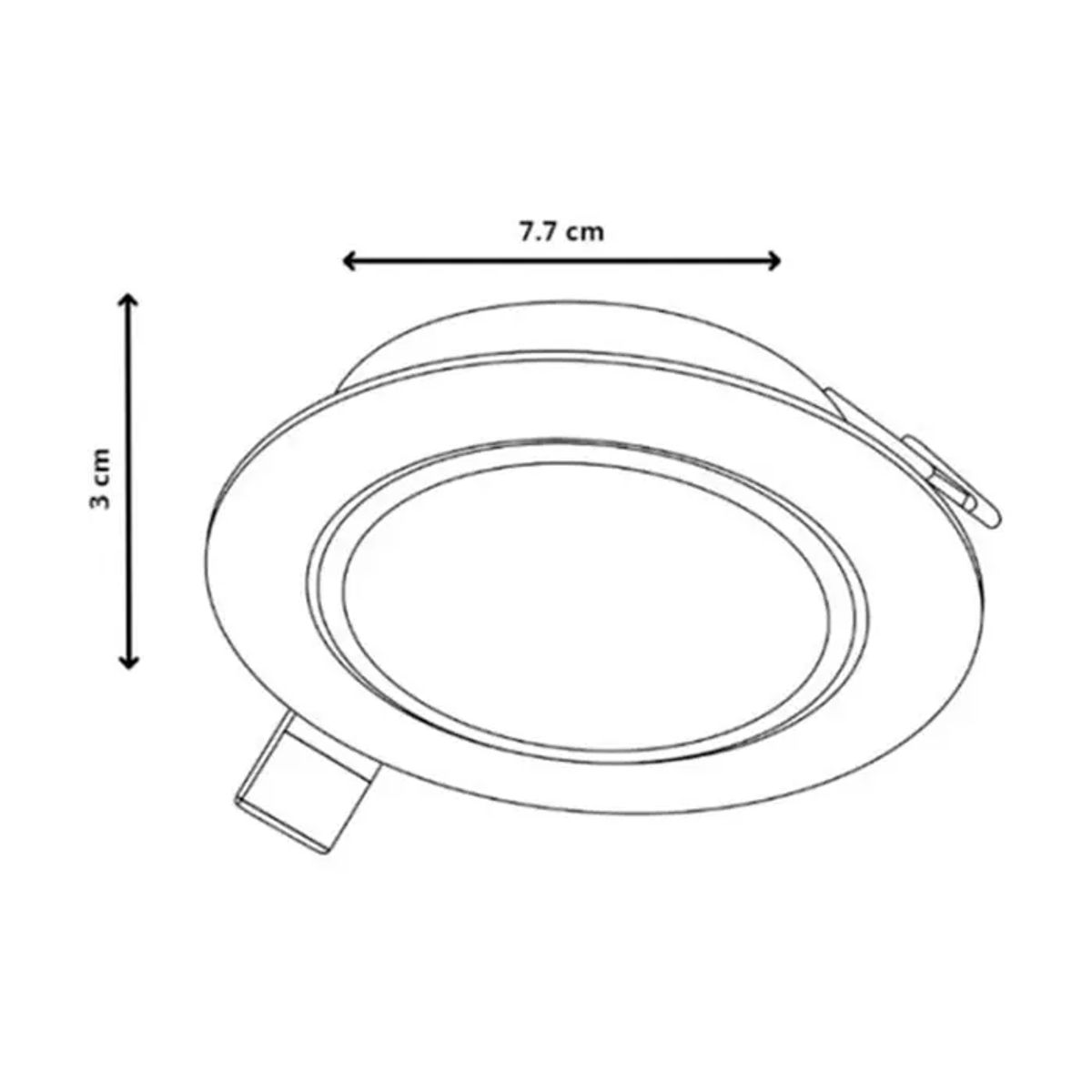 GENERICO - Spot Led 12W  Luz Blanca Base Blanca