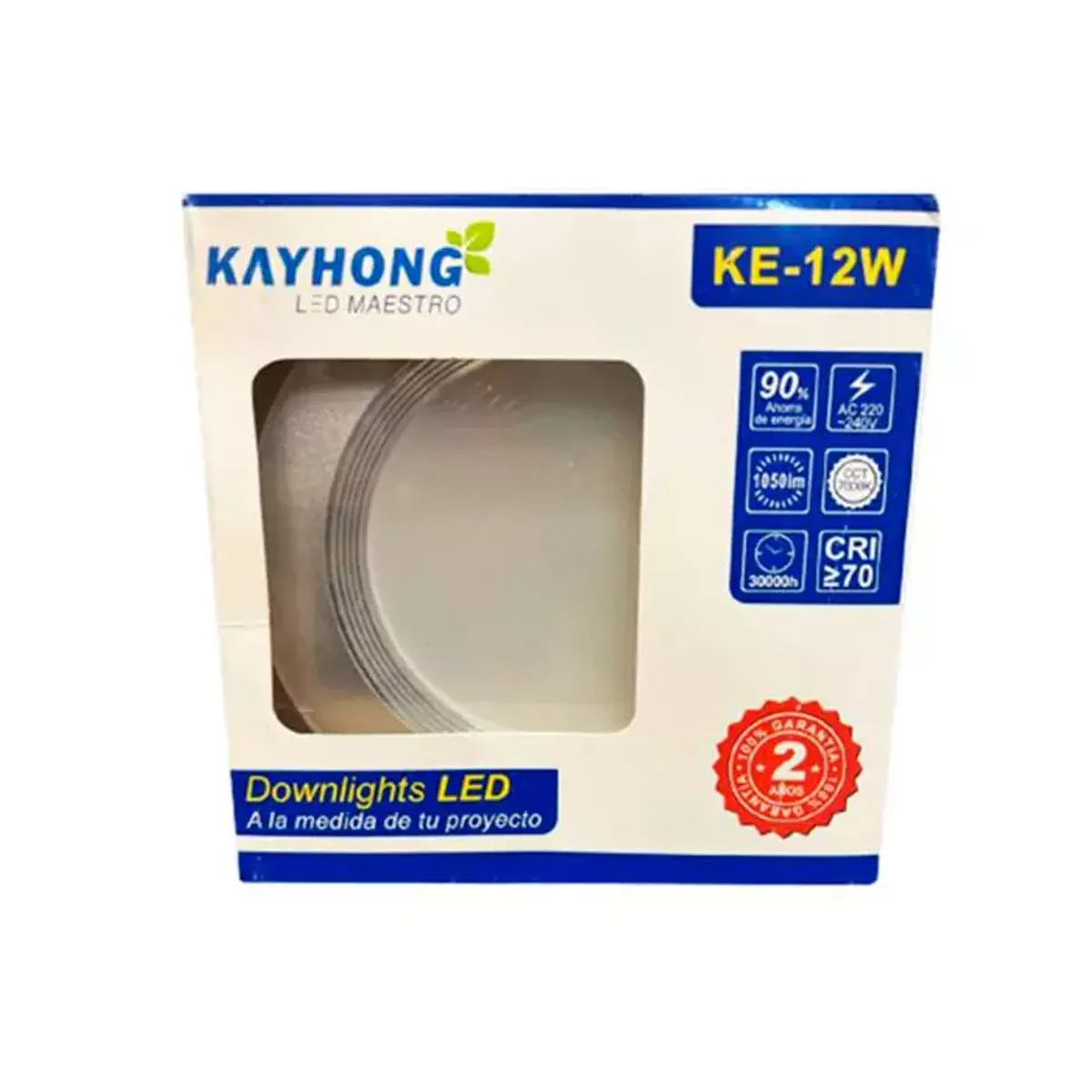 GENERICO - Spot Led 12W  Luz Blanca Base Plateado