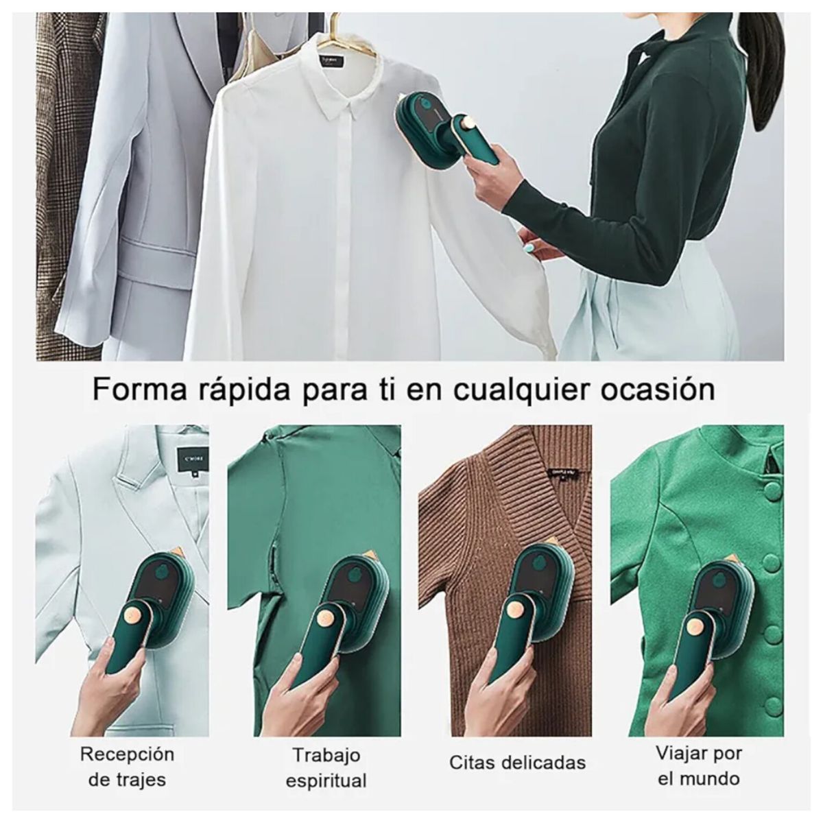 OEM - MiniPlancha de Mano Portátil Seco y Húmedo con vaporizador