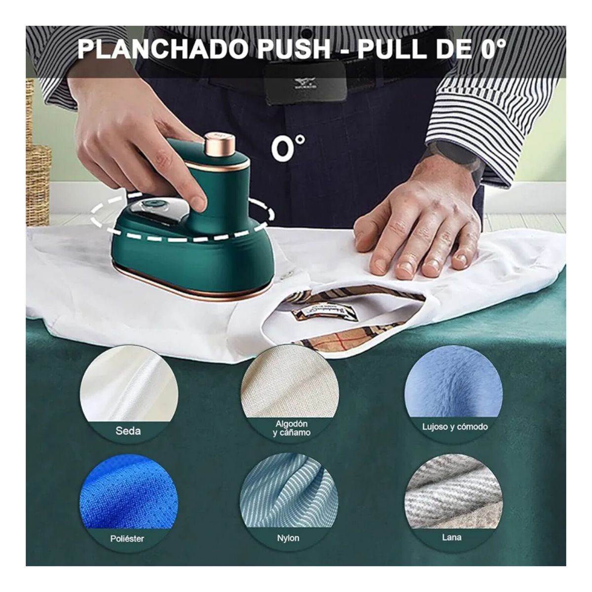 OEM - MiniPlancha de Mano Portátil Seco y Húmedo con vaporizador