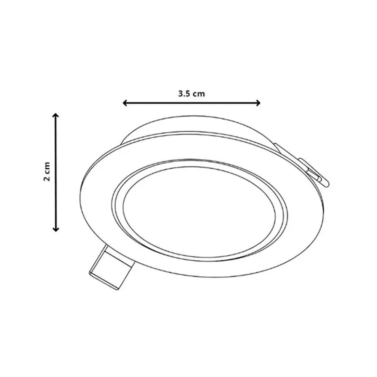 GENERICO - Spot Led Tricolor 3W  Base Dorado