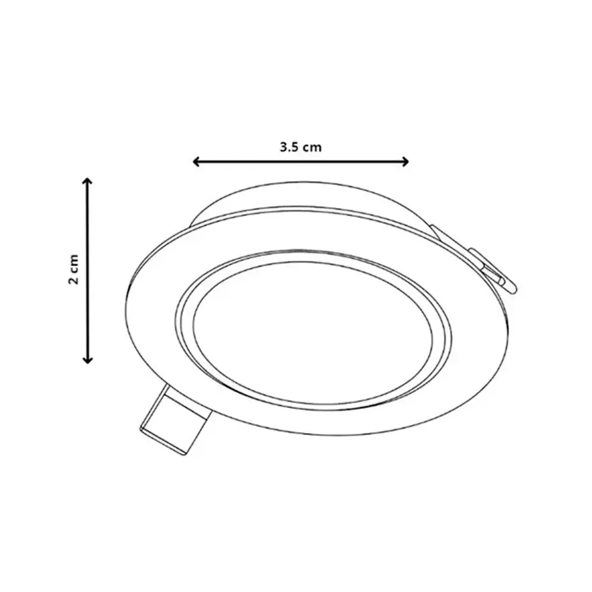 GENERICO - Spot Led Tricolor 3W  Base Plateado