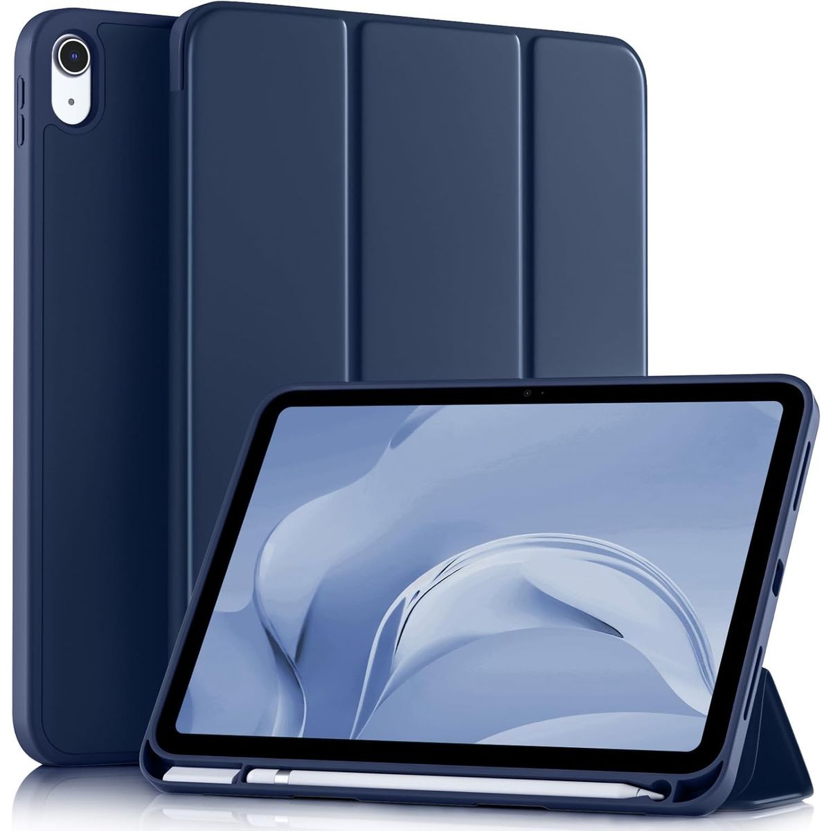 GENERICO - Funda Case Para iPad 11 (A16) 2025 11va Gen Con Porta Pencil - AZUL