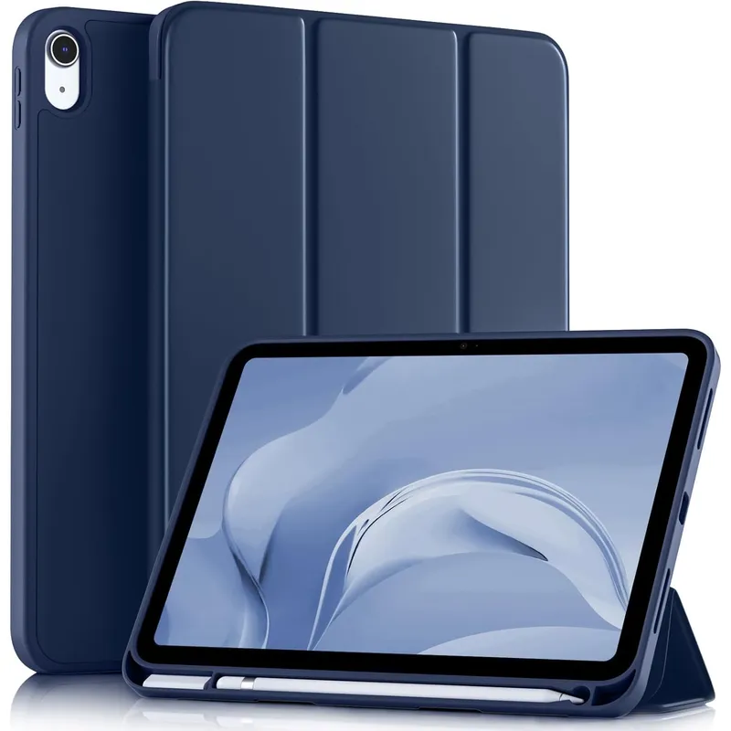GENERICO - Funda Case Para iPad 11 (A16) 2025 11va Gen Con Porta Pencil - AZUL