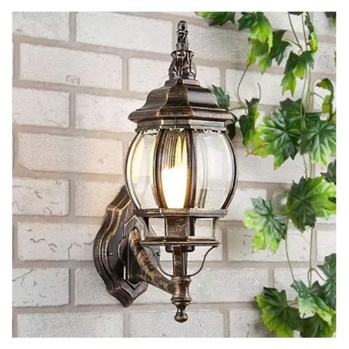 GENERICO - Lámpara de Pared Farol Bronce