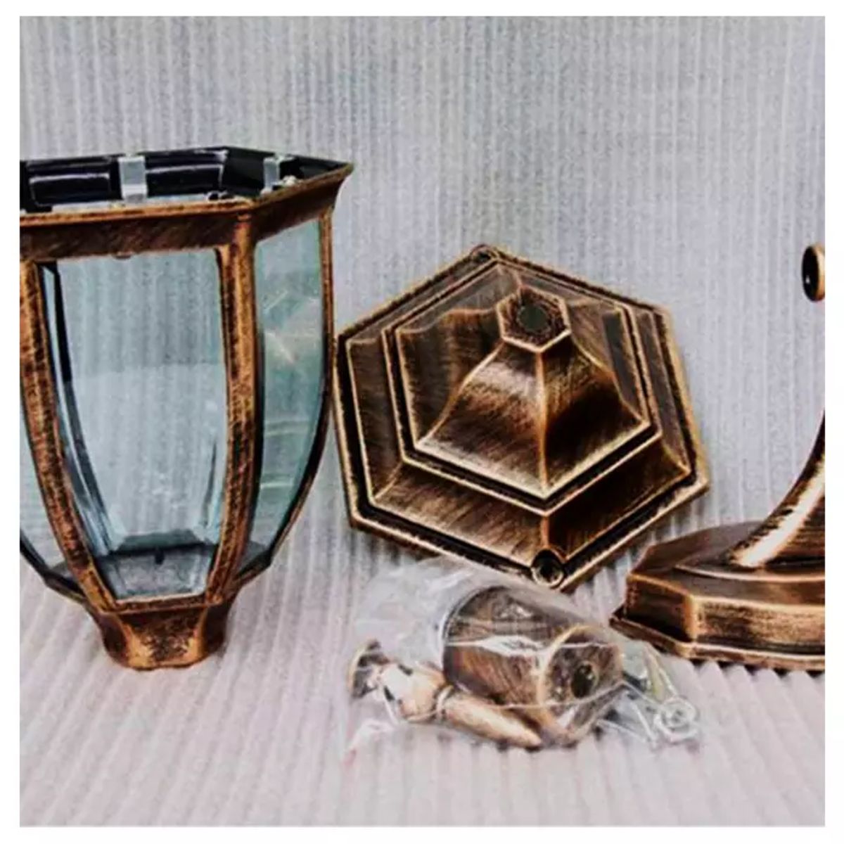 GENERICO - Lámpara de Pared Farol Bronce