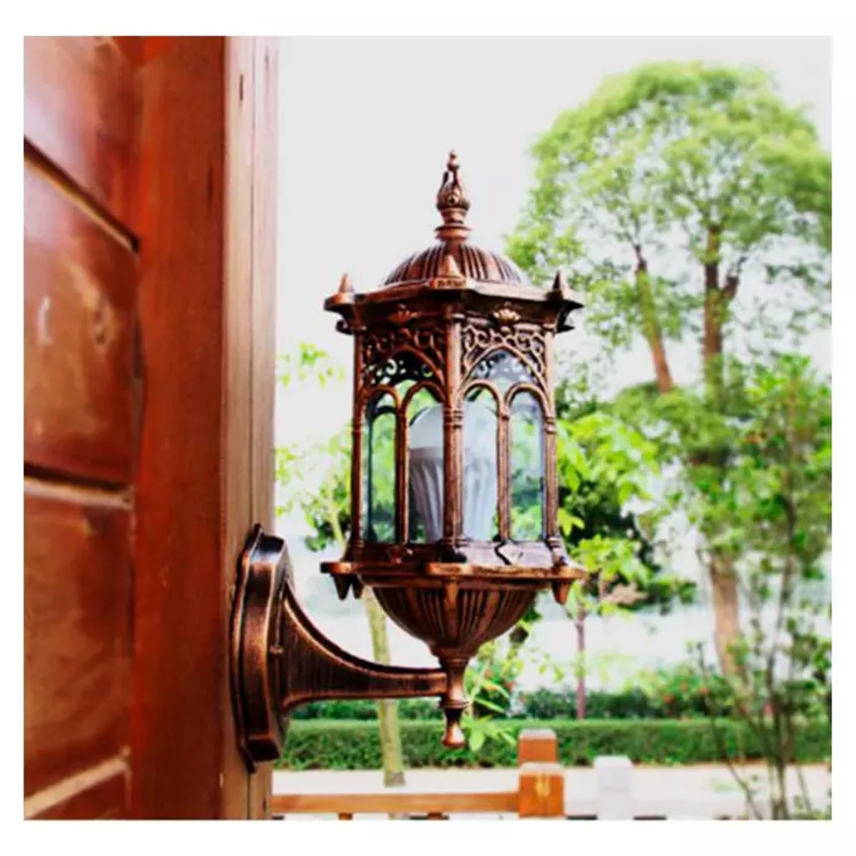 GENERICO - Lámpara de Pared Farol Bronce