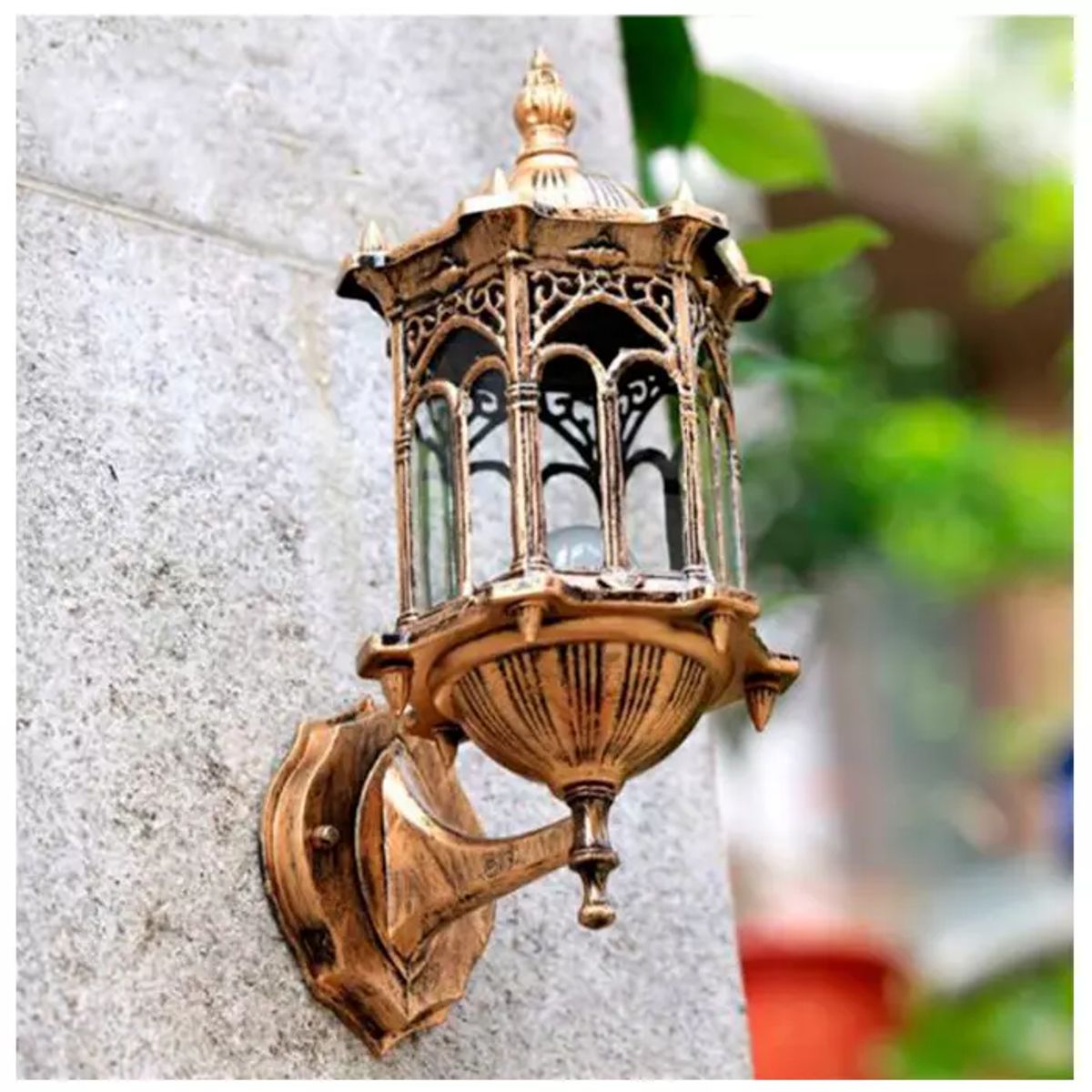 GENERICO - Lámpara de Pared Farol Bronce