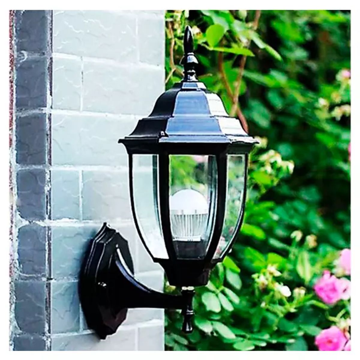 GENERICO - Lámpara de Pared Farol Negro