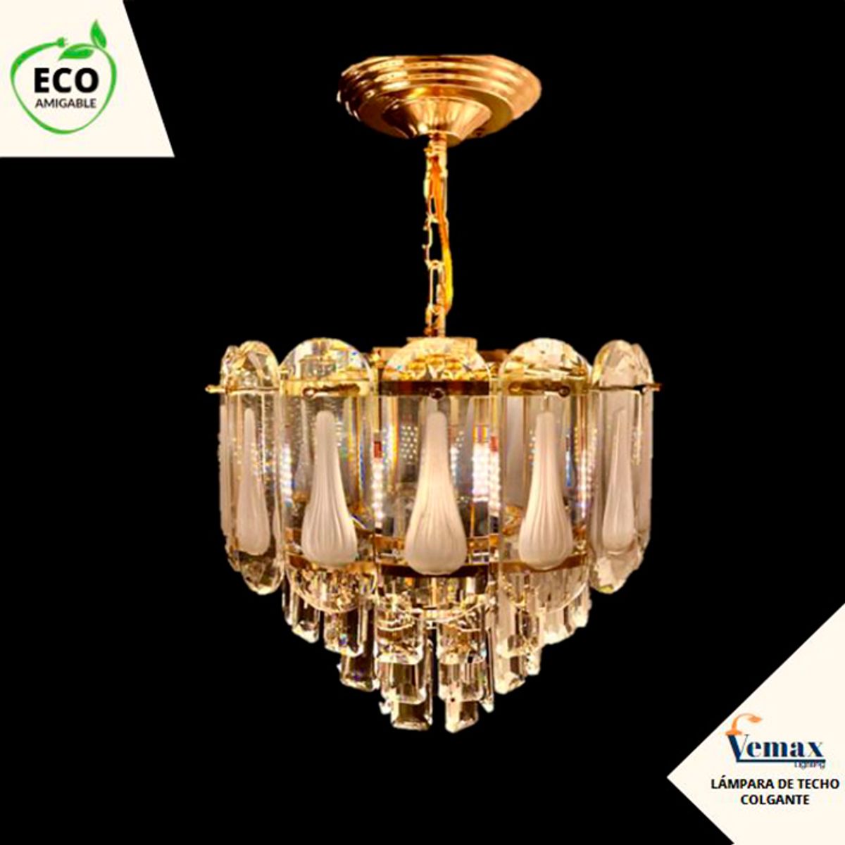 GENERICO - Lámpara Colgante Torta Golden