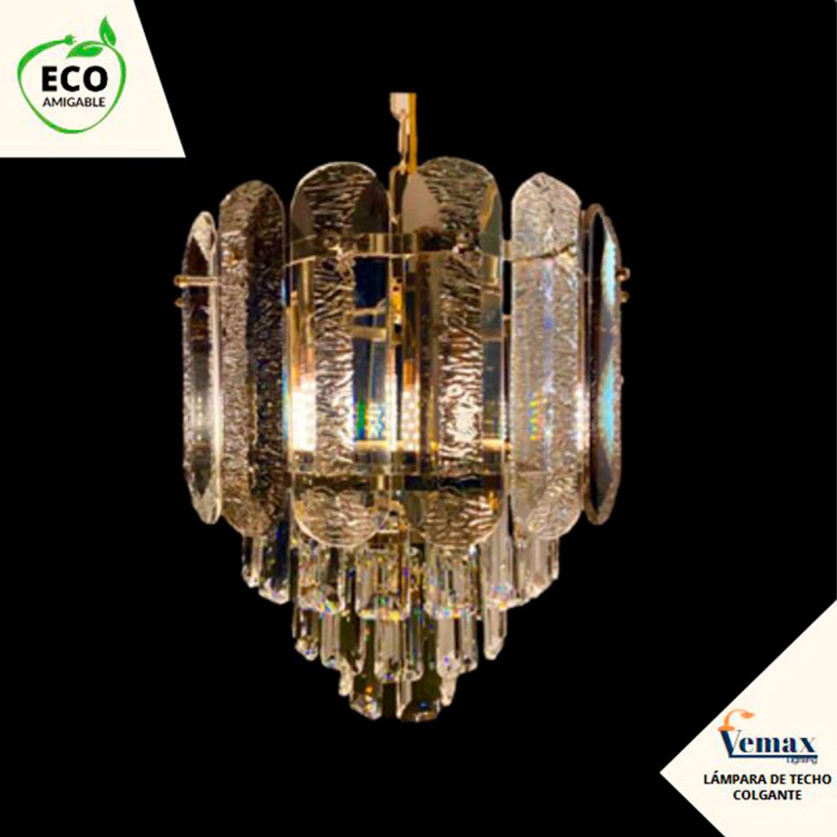 GENERICO - Lámpara Colgante Torta Golden