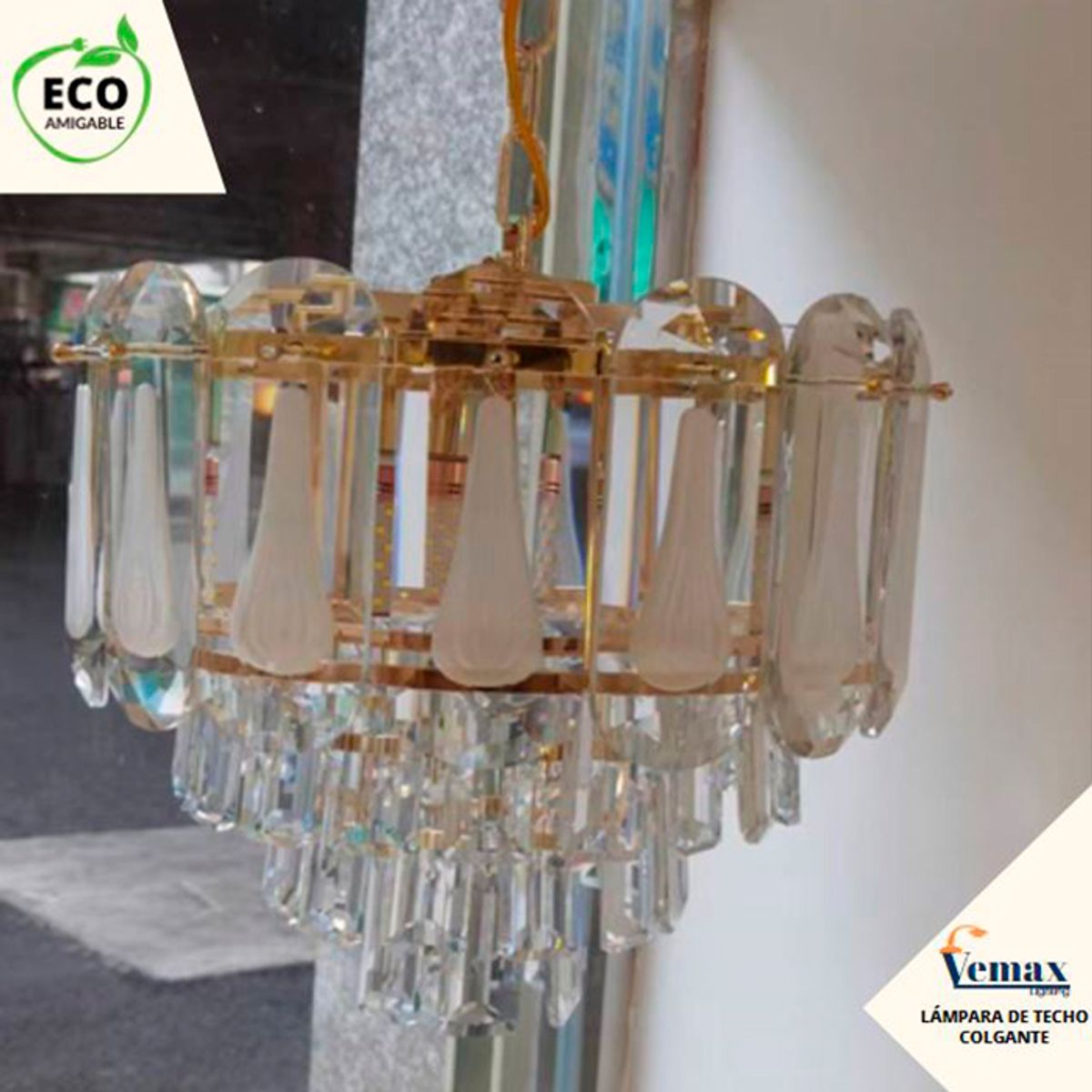 GENERICO - Lámpara Colgante Torta Silver