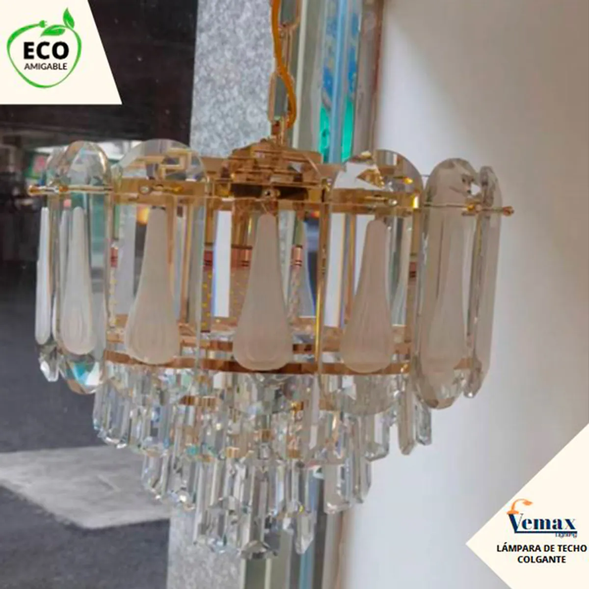 GENERICO - Lámpara Colgante Torta Silver