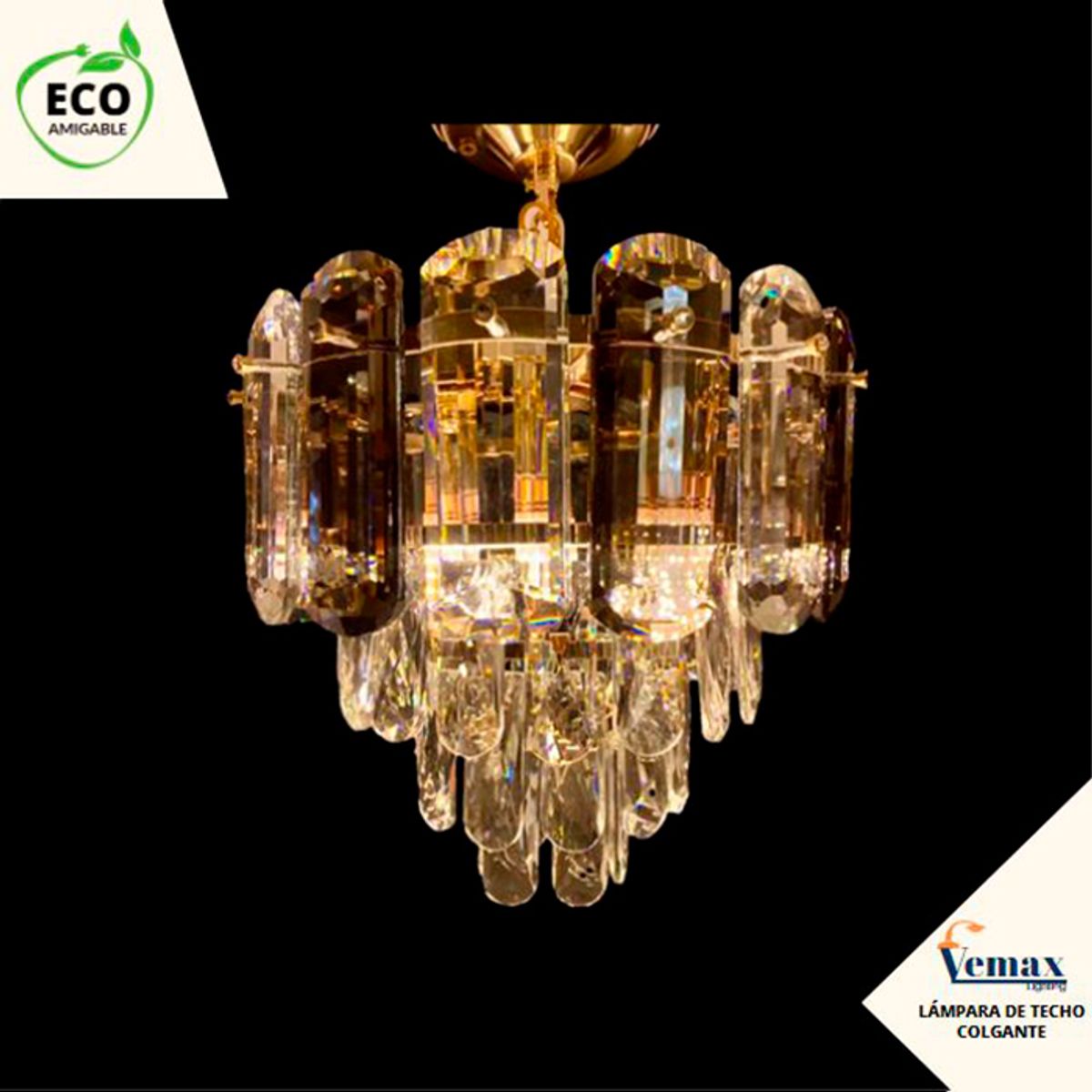 GENERICO - Lámpara Colgante Torta Golden Urano