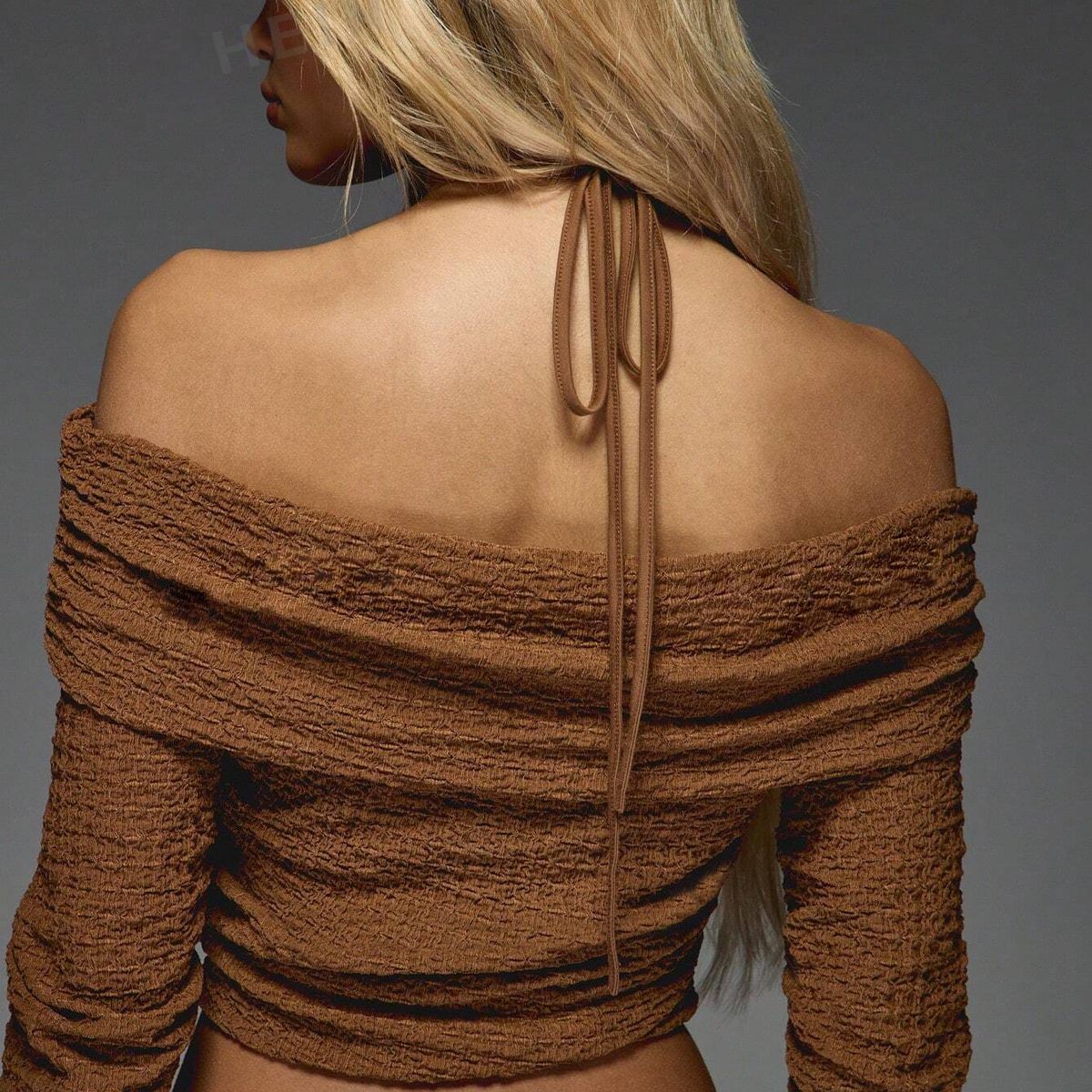 GENERICO - Top Sahara off shoulder manga larga