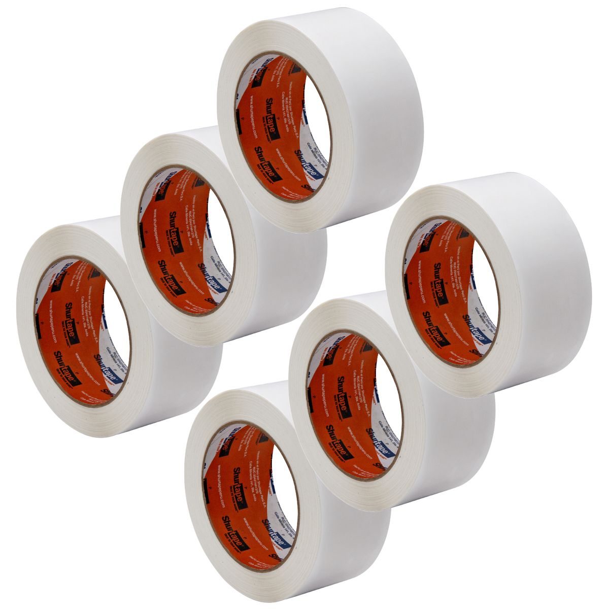 SHURTAPE - Cinta de Embalaje Blanco 48MM x 100M Pack x6