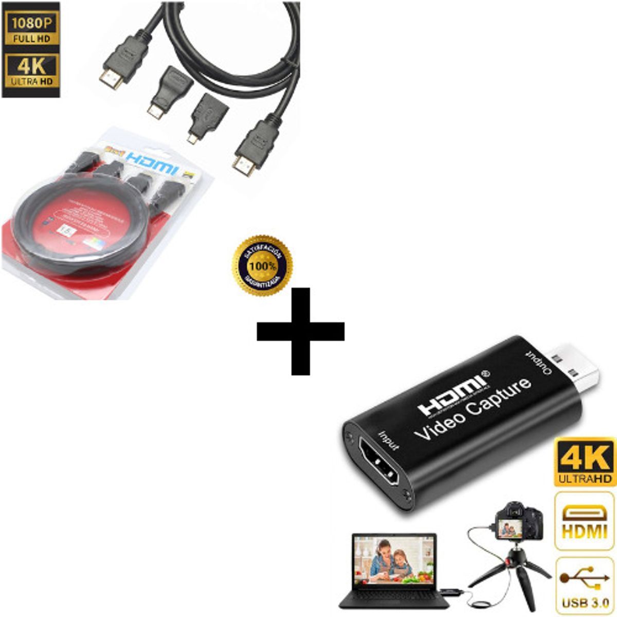 INTERLUD - HDMI Usb 4k Capturador De Video Interlud + Cable HDMI 3 En 1