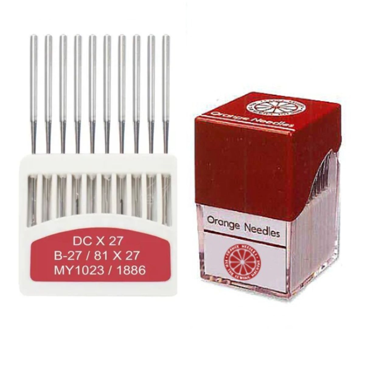 ORANGE - Aguja Para Remalle Industrial Dcx27 - Caja De 100pc Surtidos