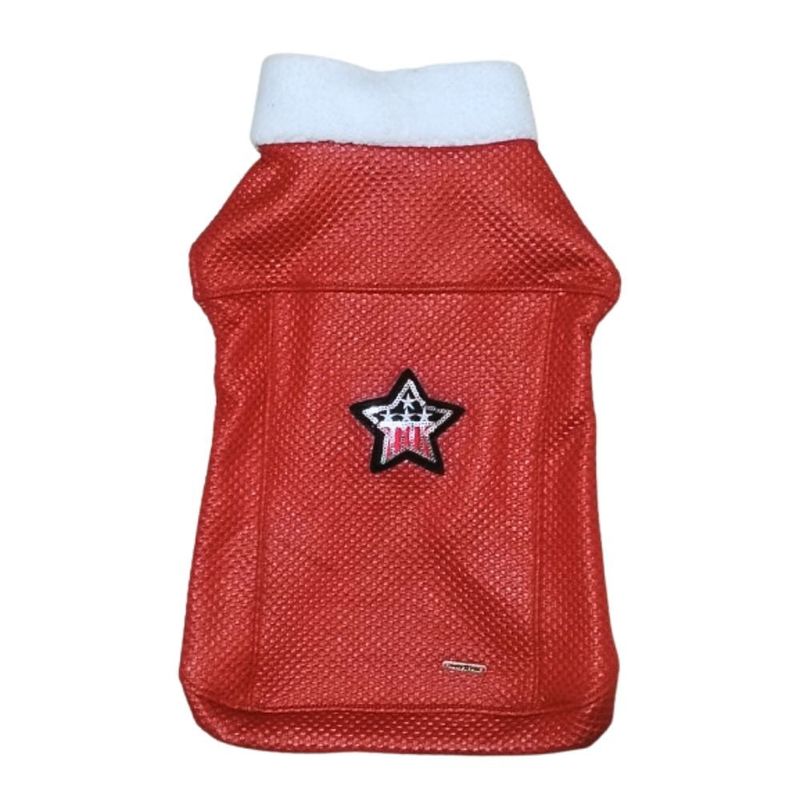 GENERICO - Chaleco MOTERO con Acolchado Para Mascotas TALLA 1 Rojo