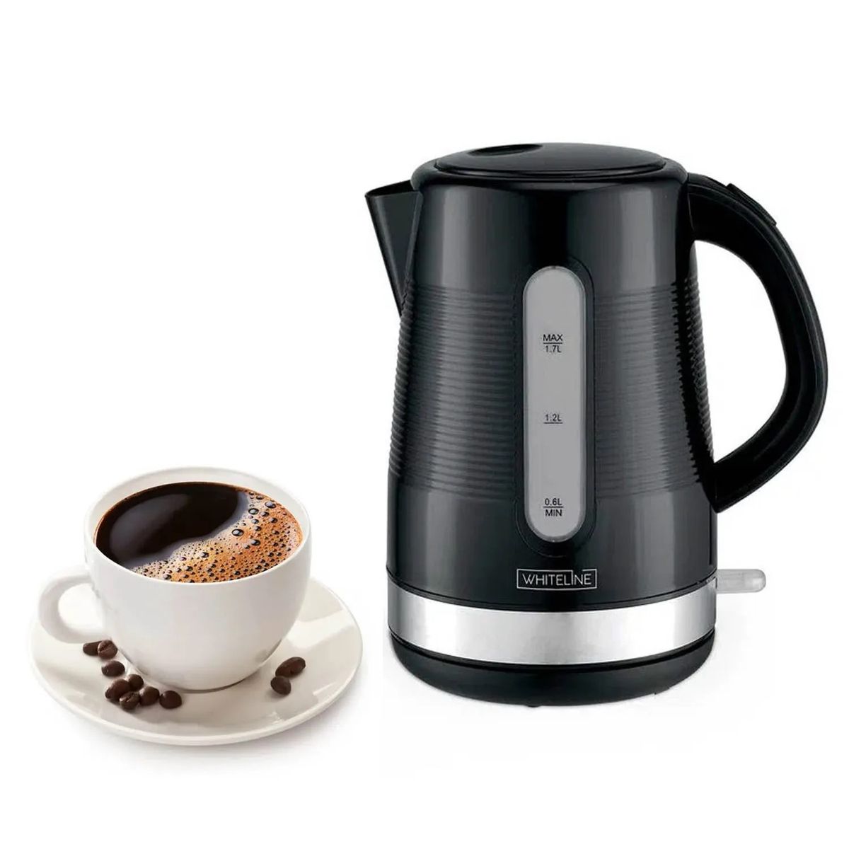 WHITELINE - Hervidor Eléctrico de 1.7 LT WHITELINE Negro