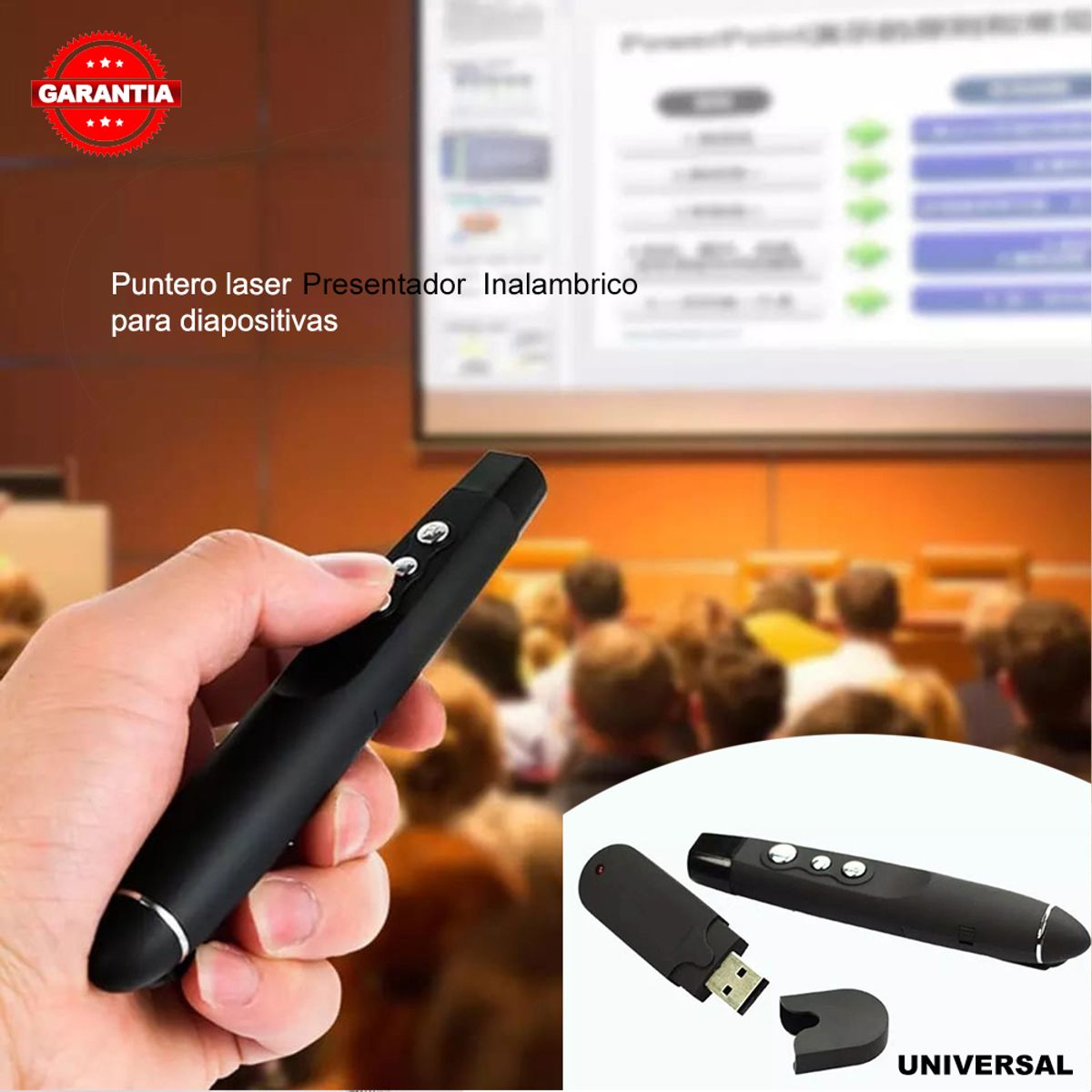 INTERLUD - Puntero Láser Presentador De Diapositivas Inalámbrico Alta Calidad TYV360002